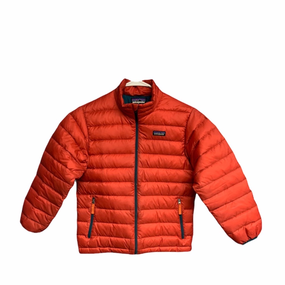 Patagonia Sz 10 Boys Orange Puffer Jacket